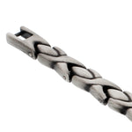 Antique Finish Silver Magnetic Link Hugs and Kisses Bracelet
