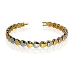 Magnetic Link Heart Golf Bracelet with Fold over Clasps