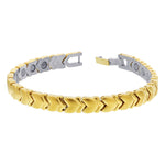 Golf Power Magnetic Therapy Stainless Steel Link Bracelet 7.5 Inch Long