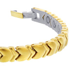 Golf Power Magnetic Therapy Stainless Steel Link Bracelet 7.5 Inch Long