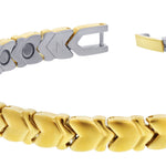 Golf Power Magnetic Therapy Stainless Steel Link Bracelet 7.5 Inch Long