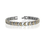 Stainless Steel Hearts Magnetic Golf Bracelet 7.5 inch