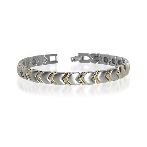 Stainless Steel Hearts Magnetic Golf Bracelet - Gem Avenue
