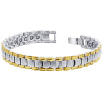 Men's Stainless Steel Magnetic 11mm wide Bracelet 8.75 inch
