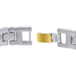 Men's Titanium Magnetic Two Tone Power Golf 8.5 inch Bracelet