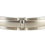 Men's Magnetic Silver Tone 12mm Wide Link Bracelet 8.5 inch