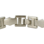 Magnetic Silver Tone 12mm Wide Link  Bracelet 7.75 inch