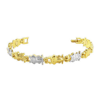Link 8mm wide Magnetic Bracelet 7.5 Long with Fold over Clasp - Gem Avenue