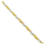Magnetic 8mm wide Link Bracelet 7.5 inch with Fold over Clasp