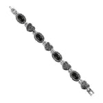 Magnetic Black Oval Heart 14mm Link Bracelet 7 