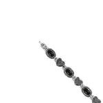 Magnetic Black Oval Heart 14mm Link Bracelet 7 