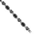 Magnetic Black Oval Heart 14mm Link Bracelet 7 