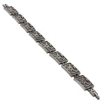 Magentic Link Puppet engraved Bracelet 8.5 inch with Fold Over Clasp