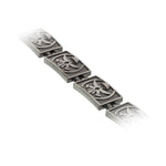 Magentic Link Puppet engraved Bracelet 8.5 inch with Fold Over Clasp