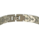 Men's Titanium Magnetic Two Tone Link Bracelet 8.5 inch