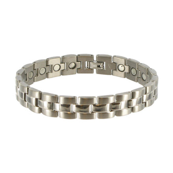 Magnetic Therapy Men's Titanium 8.5 inch Link Bracelet - Gem Avenue