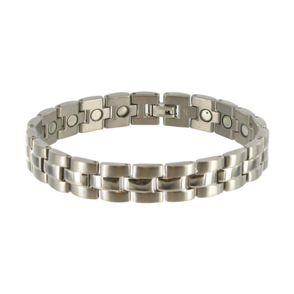 Magnetic Therapy Men's Titanium 8.5 inch Link Bracelet - Gem Avenue