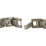 Men's 11mm Titanium Magnetic Two Tone Link Bracelet 8.5 inch