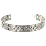 Men's Titanium Magnetic Texture Pattern 12mm Wide Bracelet 8 inch