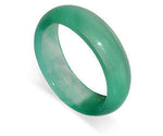 Green Agate Gemstone Ring – 5mm Natural Stone Band for Men and Women Unisex Polished Agate Jewelry for Daily Wear or Gift-kjr005