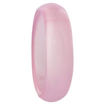 Pink Agate Gemstone Ring 6mm Natural Stone Band for Men and Women – Unisex Polished Pink Agate Jewelry for Everyday Wear or Gift