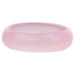 Pink Agate Gemstone Ring 6mm Natural Stone Band for Men and Women – Unisex Polished Pink Agate Jewelry for Everyday Wear or Gift