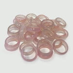 Pink Agate Gemstone Ring 6mm Natural Stone Band for Men and Women – Unisex Polished Pink Agate Jewelry for Everyday Wear or Gift