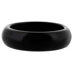 Black Onyx Gemstone Ring – 6mm Polished Natural Stone Band for Men and Women – Unisex Onyx Jewelry for Daily Wear or Gift-kjr009