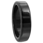 Simulated Hematite Ring – 6mm Polished Unisex Band for Men and Women – Metallic-Look Fashion Jewelry for Daily Wear or Gift-KJR019