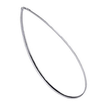 Italian 925 Sterling Silver Omega Chain Necklace - Gem Avenue