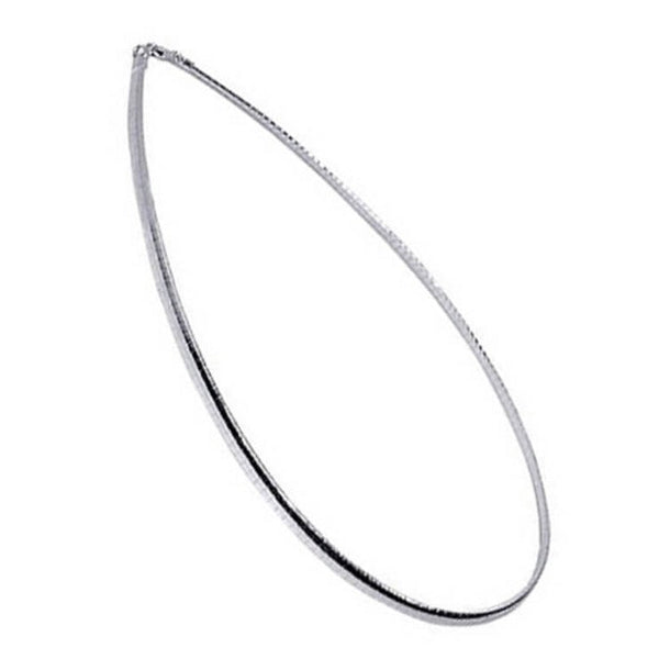 Italian 925 Sterling Silver Omega Chain Necklace - Gem Avenue