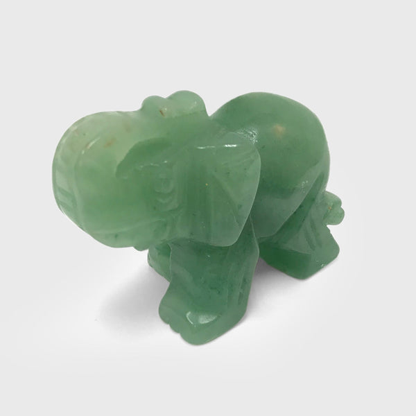 Green Aventurine  Elephant Gemstone Figurine Animals