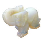 Hand Carved Opalite Elephant Animal Carving