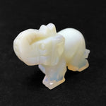 Hand Carved Opalite Elephant Animal Carving