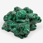 Hand-Carved Malachite Lion Gemstone Animal Carving