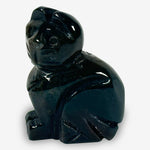 Hand-Carved Sea Jasper Cat Gemstone Animal Carving