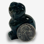 Hand-Carved Sea Jasper Cat Gemstone Animal Carving