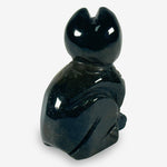 Hand-Carved Sea Jasper Cat Gemstone Animal Carving