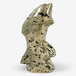 Hand-Carved Pyrite Dolphin Gemstone Animal Carving