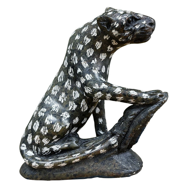 Serpentine Leopard Figurine - Gem Avenue Wholesale