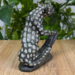 Hand-Carved Serpentine Leopard Gemstone Animal Figurine