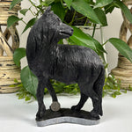 Hand-Carved Wolf Serpentine Gemstone Figurine Animal