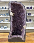 Natural Deep Purple Amethyst Geode Raw Gemstone Crystal Cluster Specimen for Healing, Meditation, Home Decor, Collection & Display Authentic Brazilian Mineral Rock - RGD760