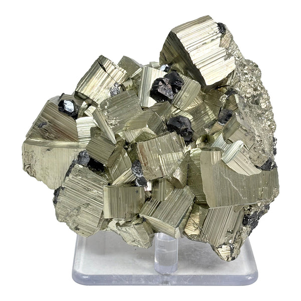 Natural AAA Quality Pyrite Cluster Cubic Mineral Specimen