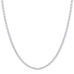 Italian 925 Sterling Silver Solid 1mm Rolo Sturdy Chain Necklace