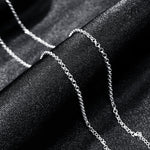 Italian 925 Sterling Silver Solid 1mm Rolo Sturdy Chain Necklace