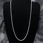 Italian 925 Sterling Silver Solid 1mm Rolo Sturdy Chain Necklace