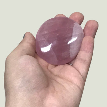 Natural Pink Rose Quartz Palm Stone Crystal Gemstone Collectible-Gem Avenue Wholesale