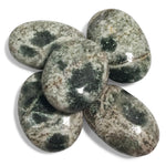 ONE Piece of Natural Serpentine Oval Palm Stone