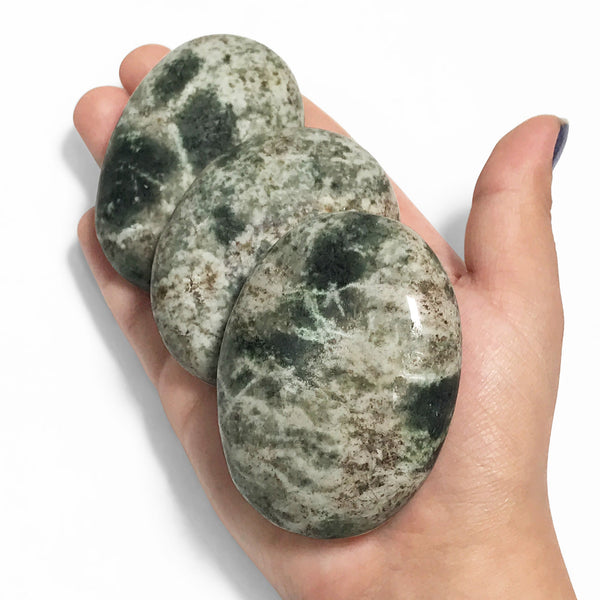 Natural Serpentine Oval Palm Stone Crystal Gemstone-Gem Avenue Wholesale